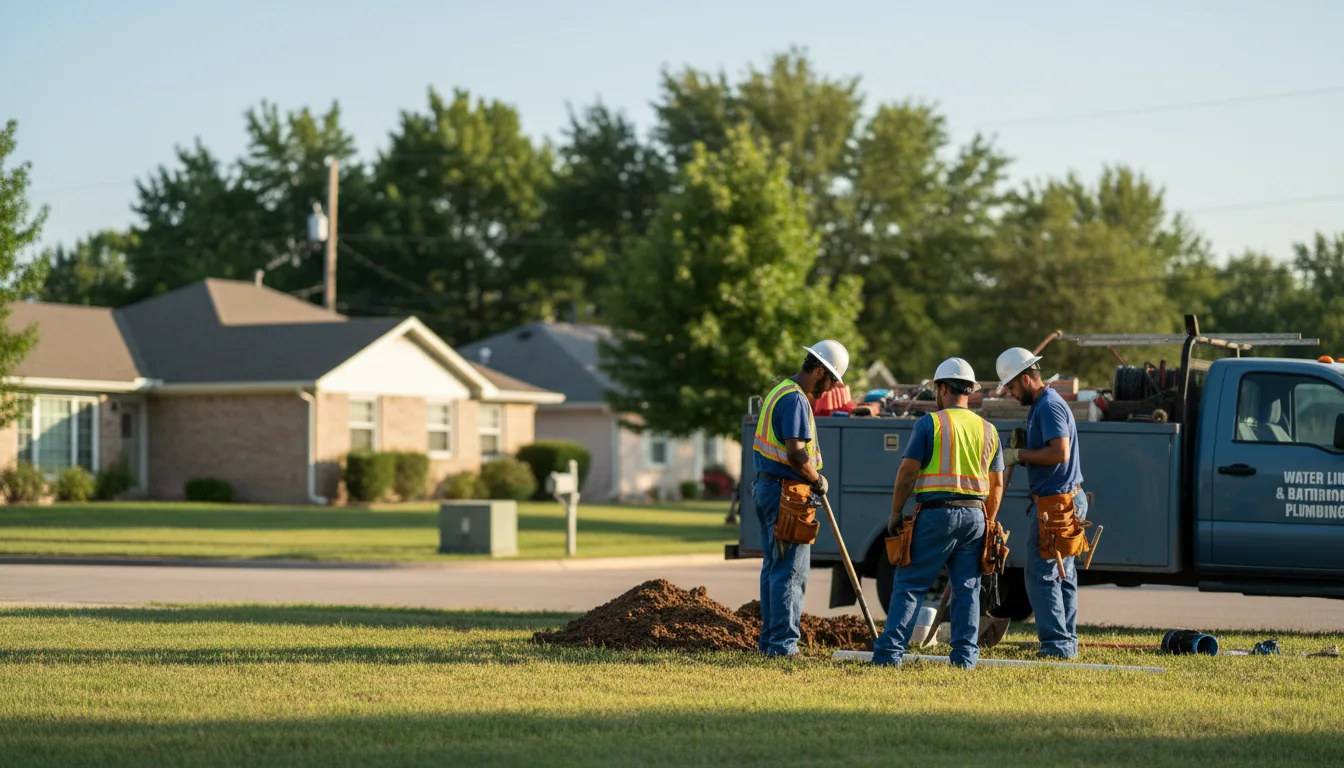 Residential water line and bathroom plumbing service in Waterville, KS